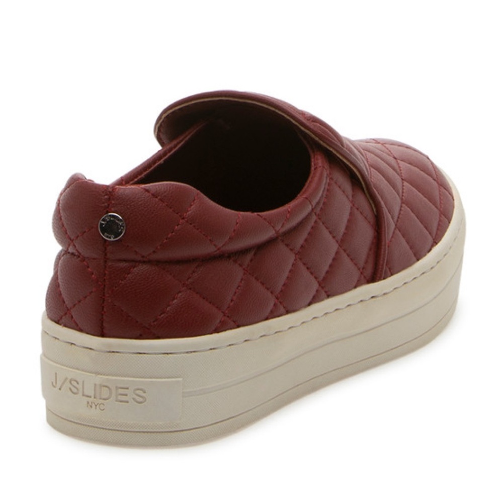 NWT J/SLIDES HARLEE Red Leather Slip-on Sneaker - Picture 3 of 14